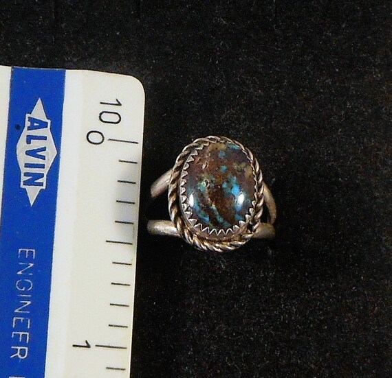 Sterling Silver Ring With Unique Boulder Turquois… - image 7
