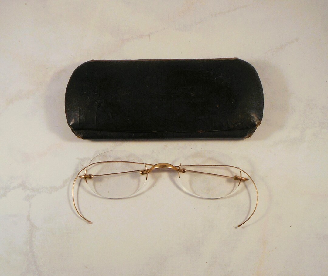 Antique 1910's Rimless Eyeglasses Made by F. A. Hardy Etsy