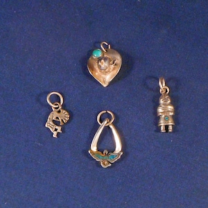 Your Choice of Small Southwestern Pendants - All Sterling Silver, Some With Turquoise Accents