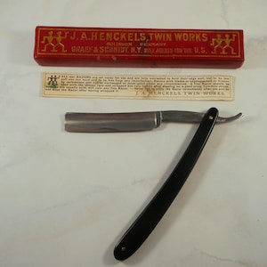 Vintage J. A. Henckels Twin Works Straight Razor Made in Solingen