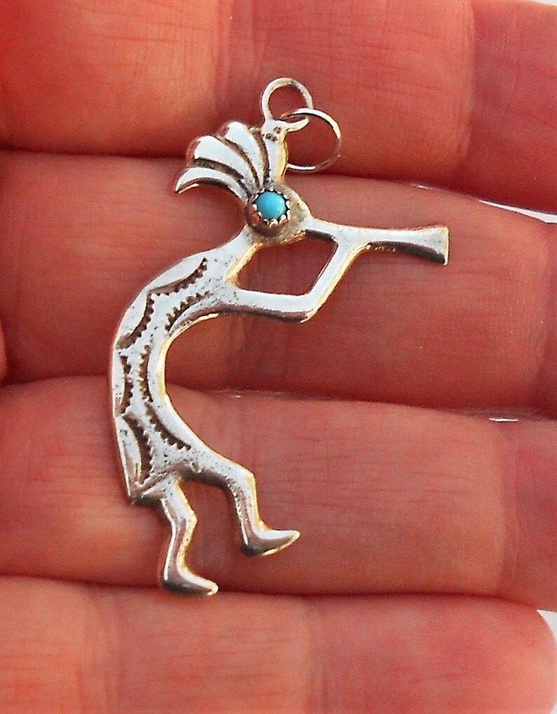 Sterling Silver Kokopelli Pendant Native American Handcrafted Etsy