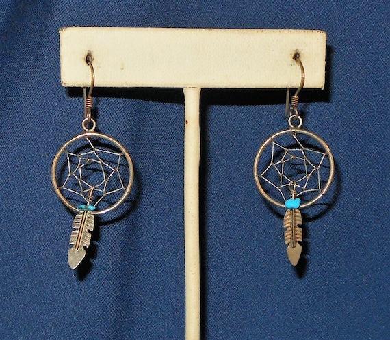 Silver Dreamcatcher Turquoise Beaded 2