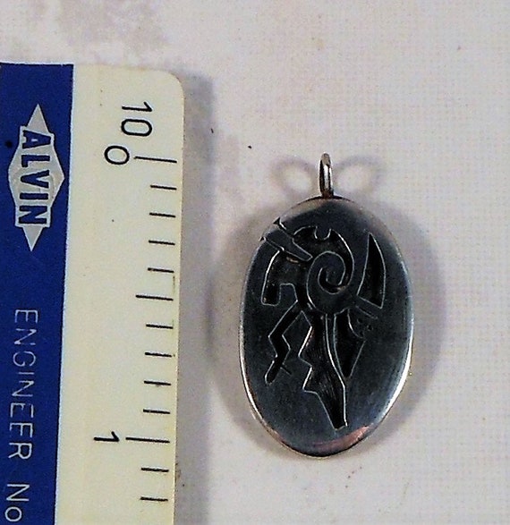 RARE Hopi Sterling Silver Pendant Handmade by Luc… - image 5