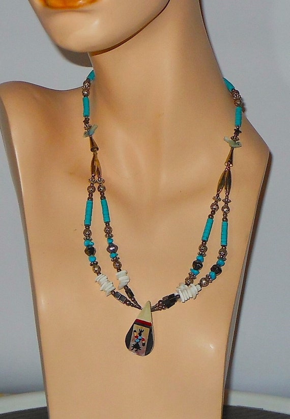 Outstanding Native American Made Necklace With Sil