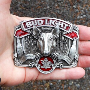 Bud Light Spud Mackenzie Anheuser busch Belt Buckle Made by   Etsy