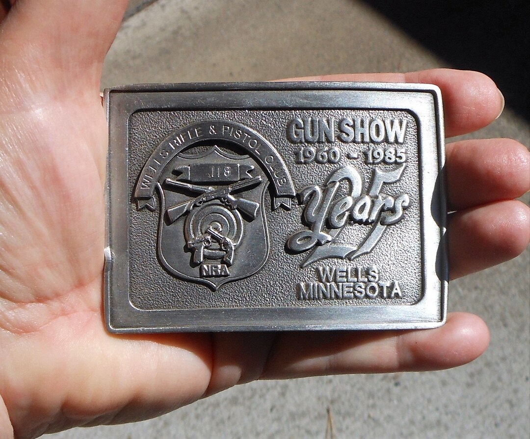 Heavy Pewter Belt Buckle for the 25th Year Anniversary of the Wells