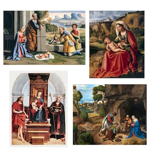 La Natività La Nascita di Gesù - QUATTRO Schemi punto croce + stampe abbinate, file digitali. Grafici da scaricare istantaneamente per i thread DMC