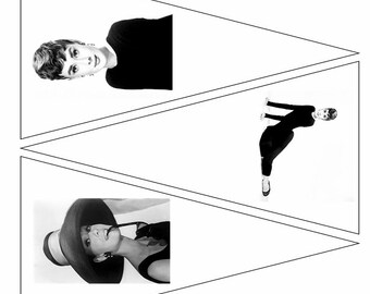 banksy printable bunting template 4 pages 12 images etsy