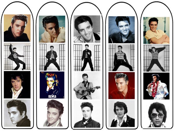 Elvis Presley Bookmarks, Instant Digital Download - Etsy
