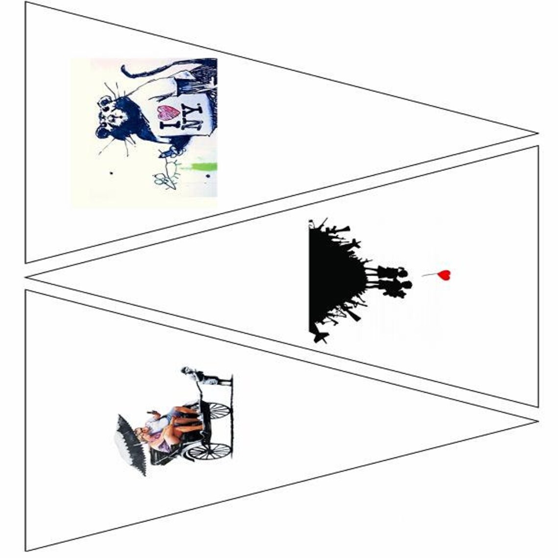 Banksy Printable Bunting Template 4 Pages 12 Images Etsy Banksy Printable Bunting Template 4 Pages 12 Images Etsy