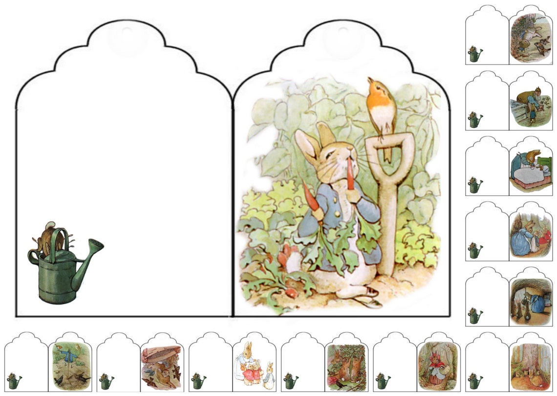 Peter Rabbit Instant Download Pack. Bunting Tags Circles - Etsy UK