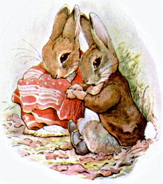 BEATRIX POTTER CHARACTERS reprint,iron on transfer or sticker 12 images