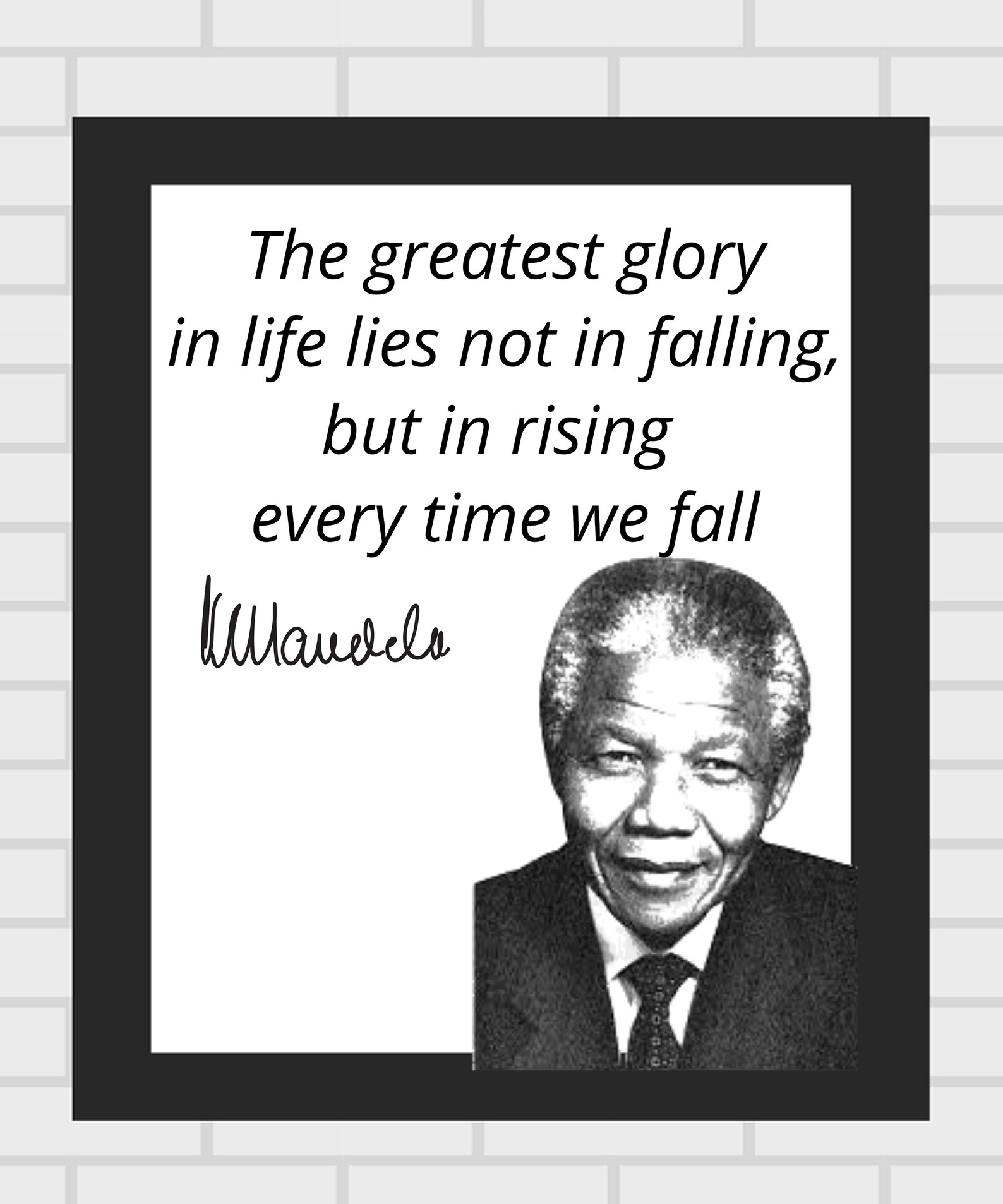 Nelson Mandela Printable Inspirational Quote. Download Instantly and ...