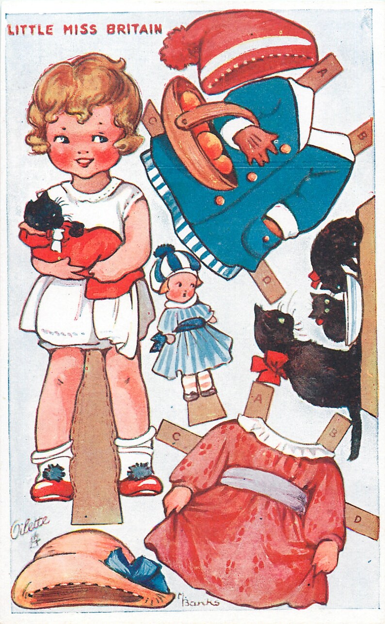 Vintage Printable Paper Dolls From Around the World in Etsy