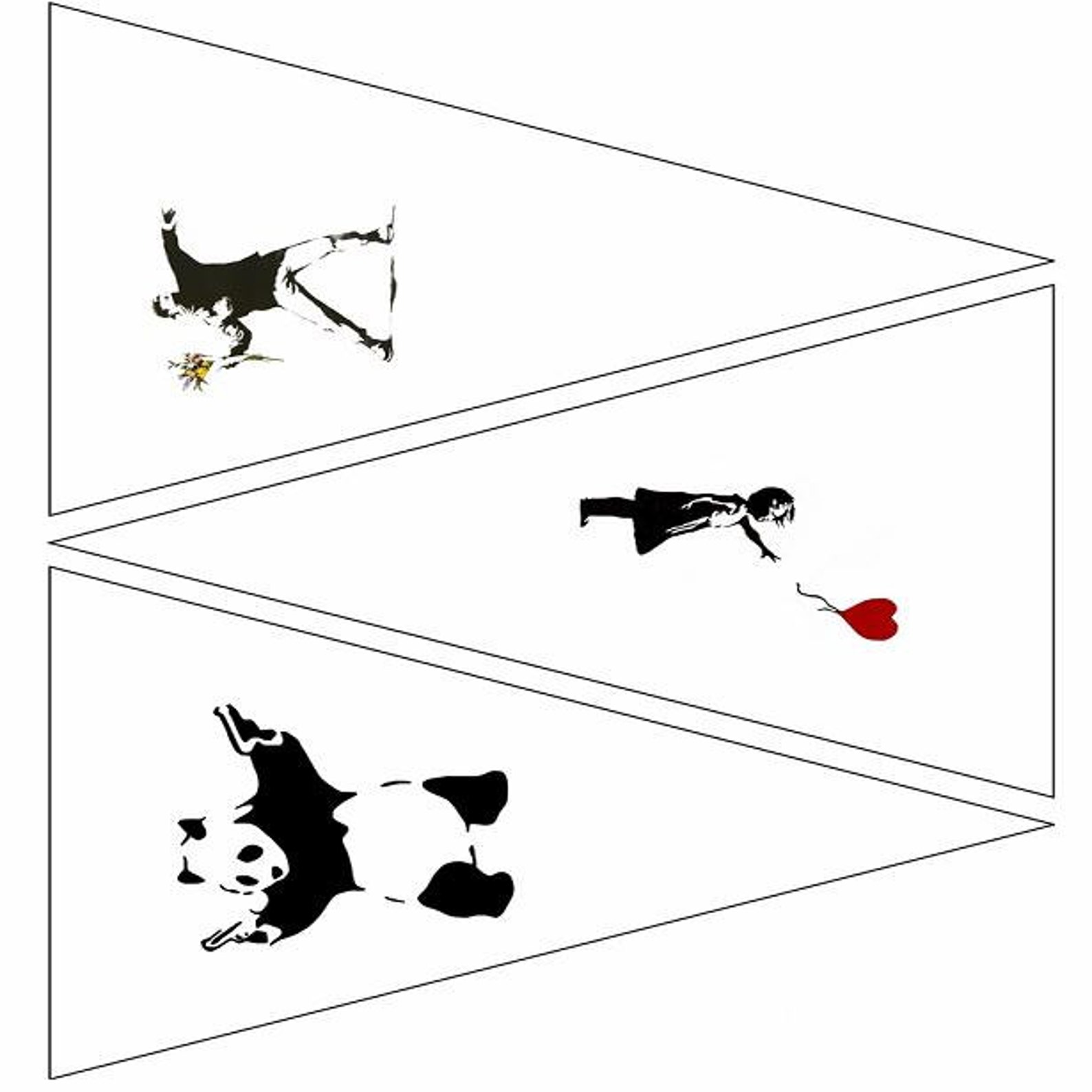 Banksy Printable Bunting Template 4 Pages 12 Images Etsy Banksy Printable Bunting Template 4 Pages 12 Images Etsy