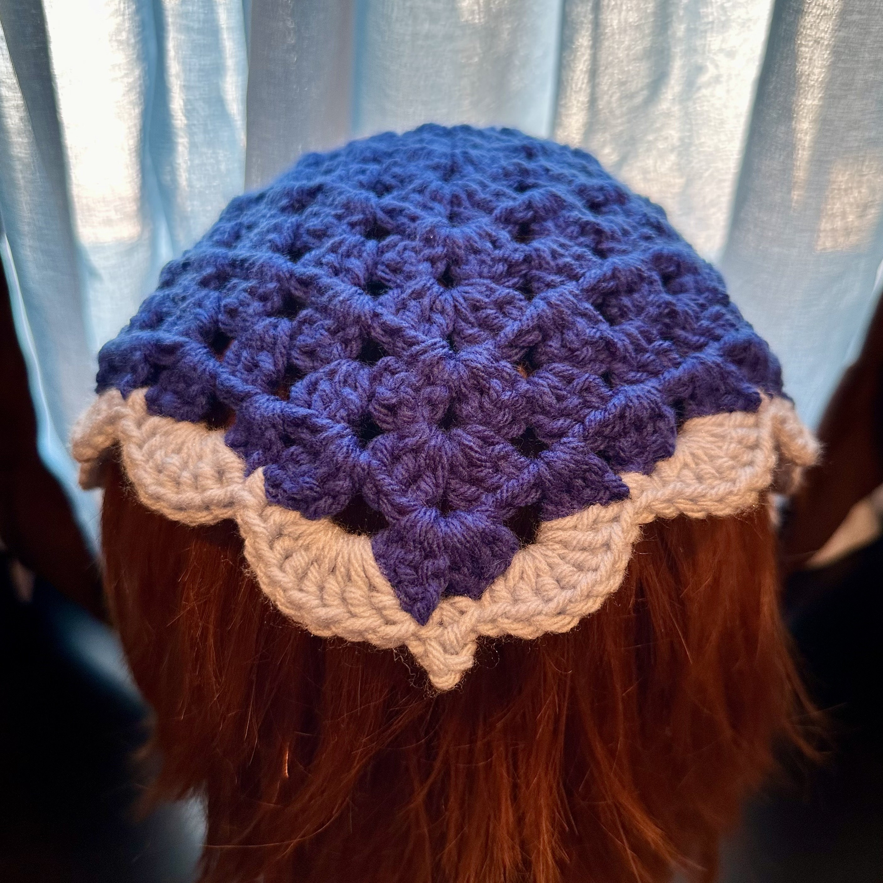 Crochet Bandana With Scallop Edge Handmade Hair Accessories 