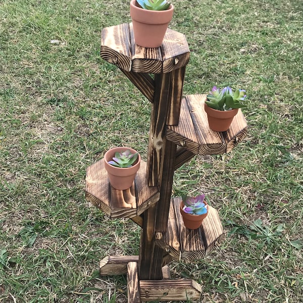 Rustic Plant Stand Etsy
