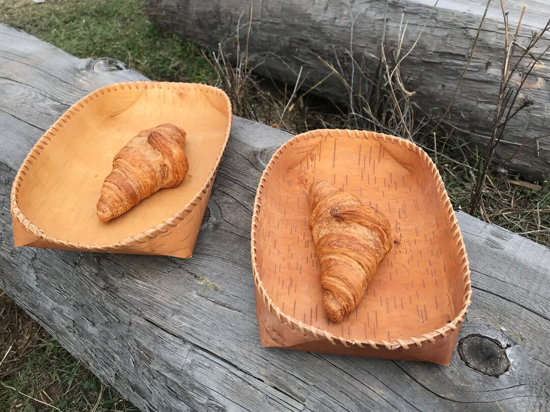 Medium Handmade Birch Bark Tray Eco Christmas Gift Natural Basket
