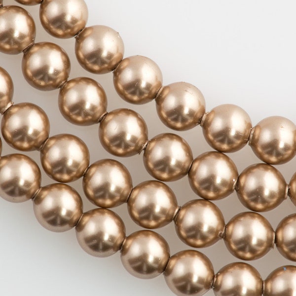 BRONZE, Art. #5810 Swarovski Simulated Round Pearl, Crystal Beads - Sizes 4mm, 6mm & 8mm available