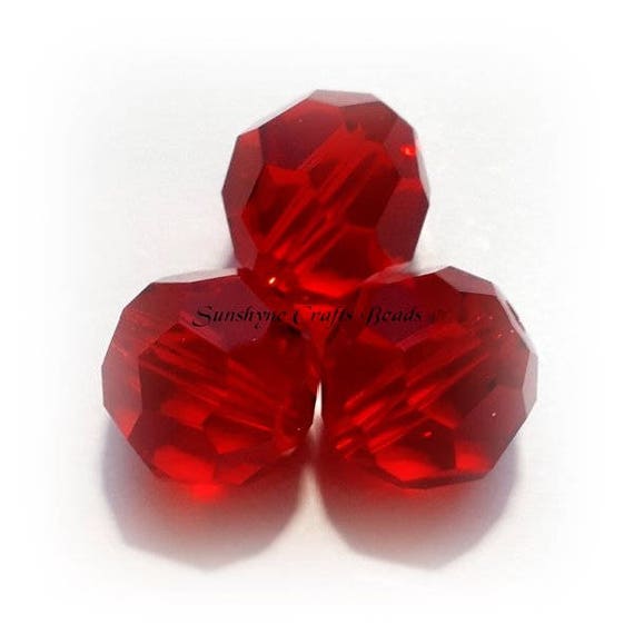 3 6 mm Swarovski 5000 Crystal Rounds Light Siam AB
