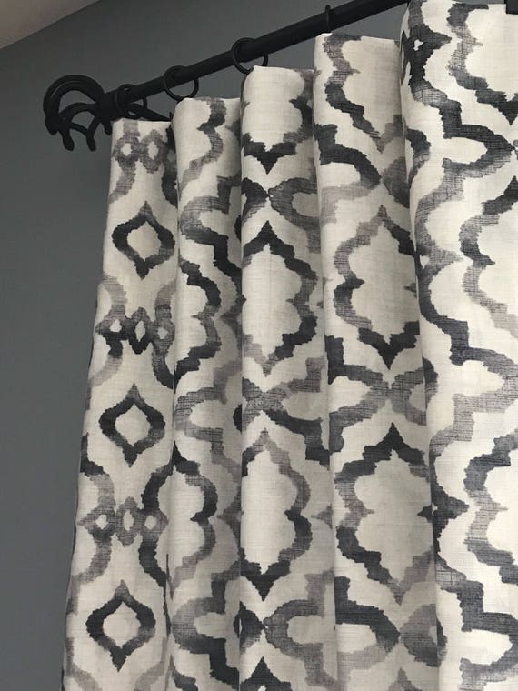 black and gray curtains for bedroom