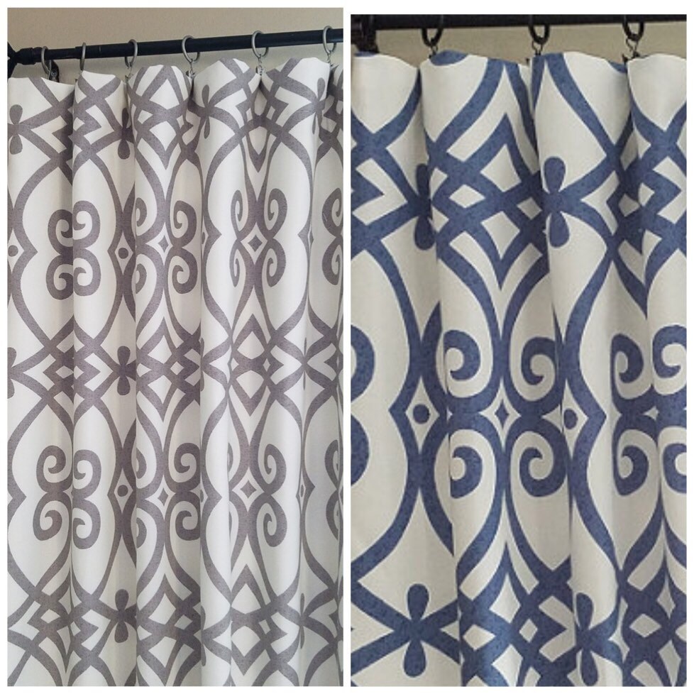 Pair of curtain drapery panels lined or unlined with lengths Etsy