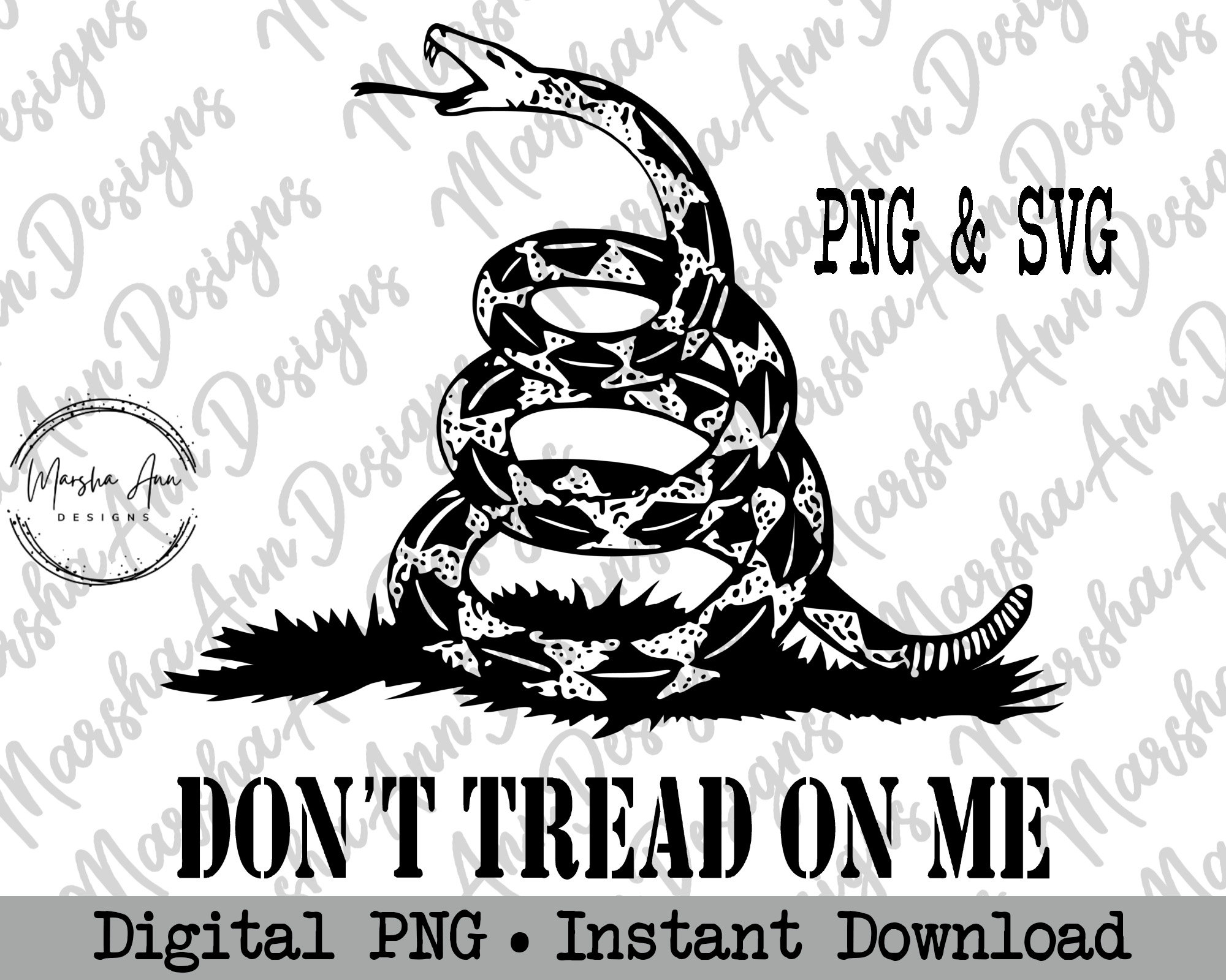 Don't Tread on Me Gadsden Flag Bundle PNG, Includes One SVG Cut File ...