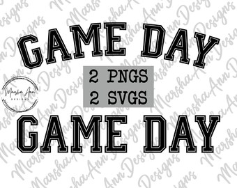 Game Day png, Game Day svg, 4 files, Football svg, Varsity Png, Basketball, Soccer, Cheer, Gameday, College Sport png svg, DTF DTG File