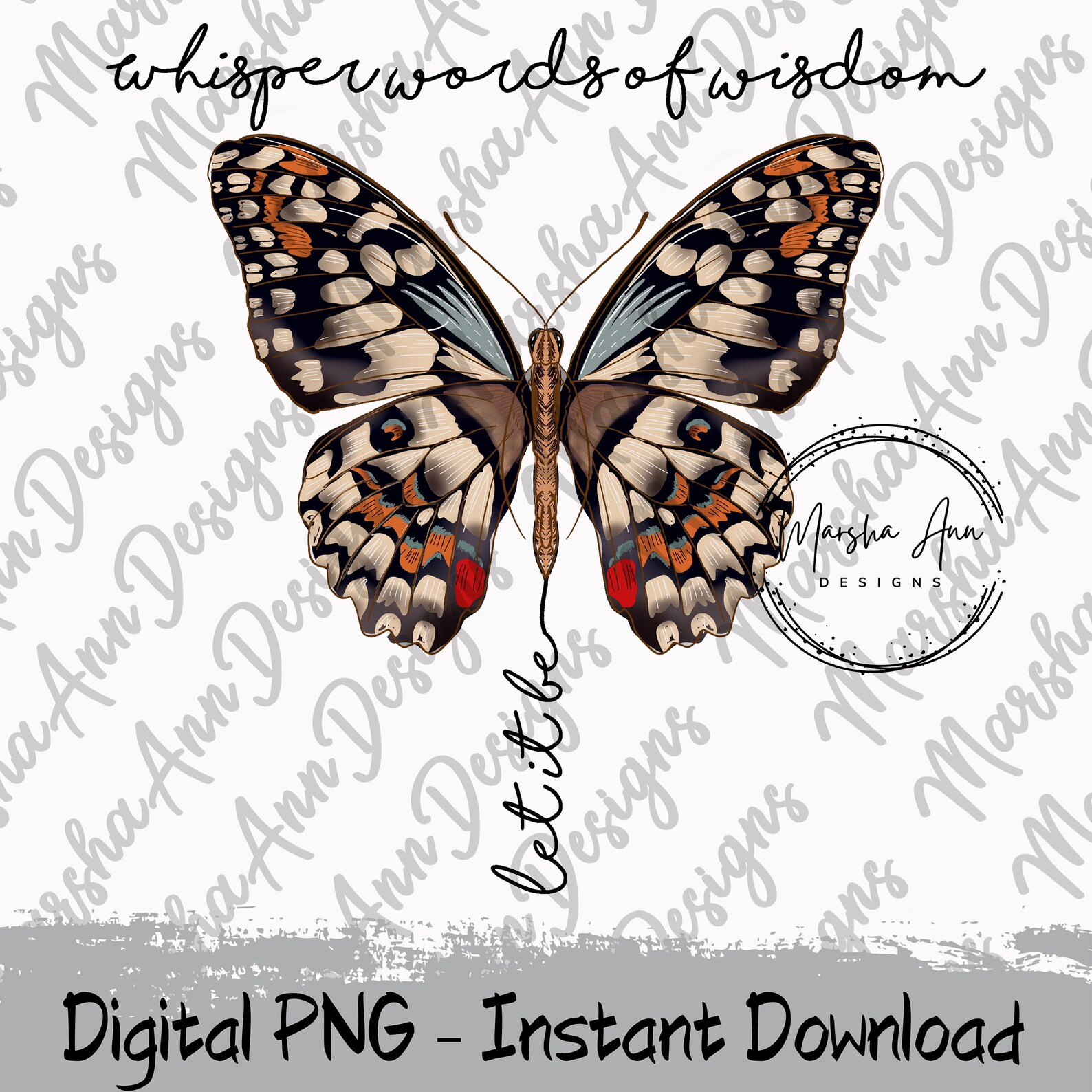 Digital PNG - Whisper Words of Wisdom Let It Be - Instant Download ...