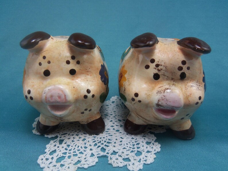 Vintage Pig Salt and Pepper Shakers Piglets Country Style Farm Etsy