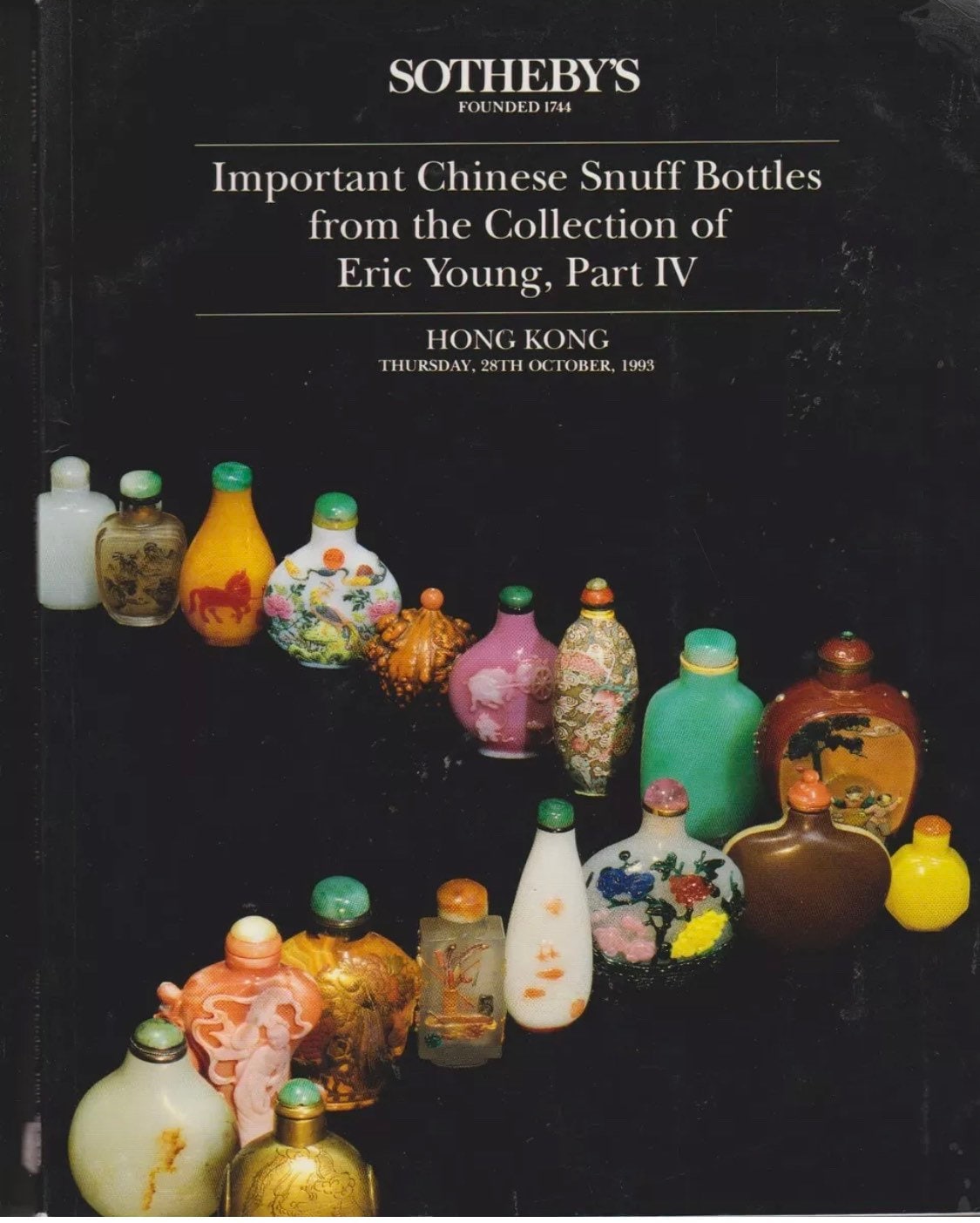 SOTHEBY’S: “IMPORTANT CHINESE Snuff Bottles From The Eric Young Collection”  Auction Catalog October 28, 1993