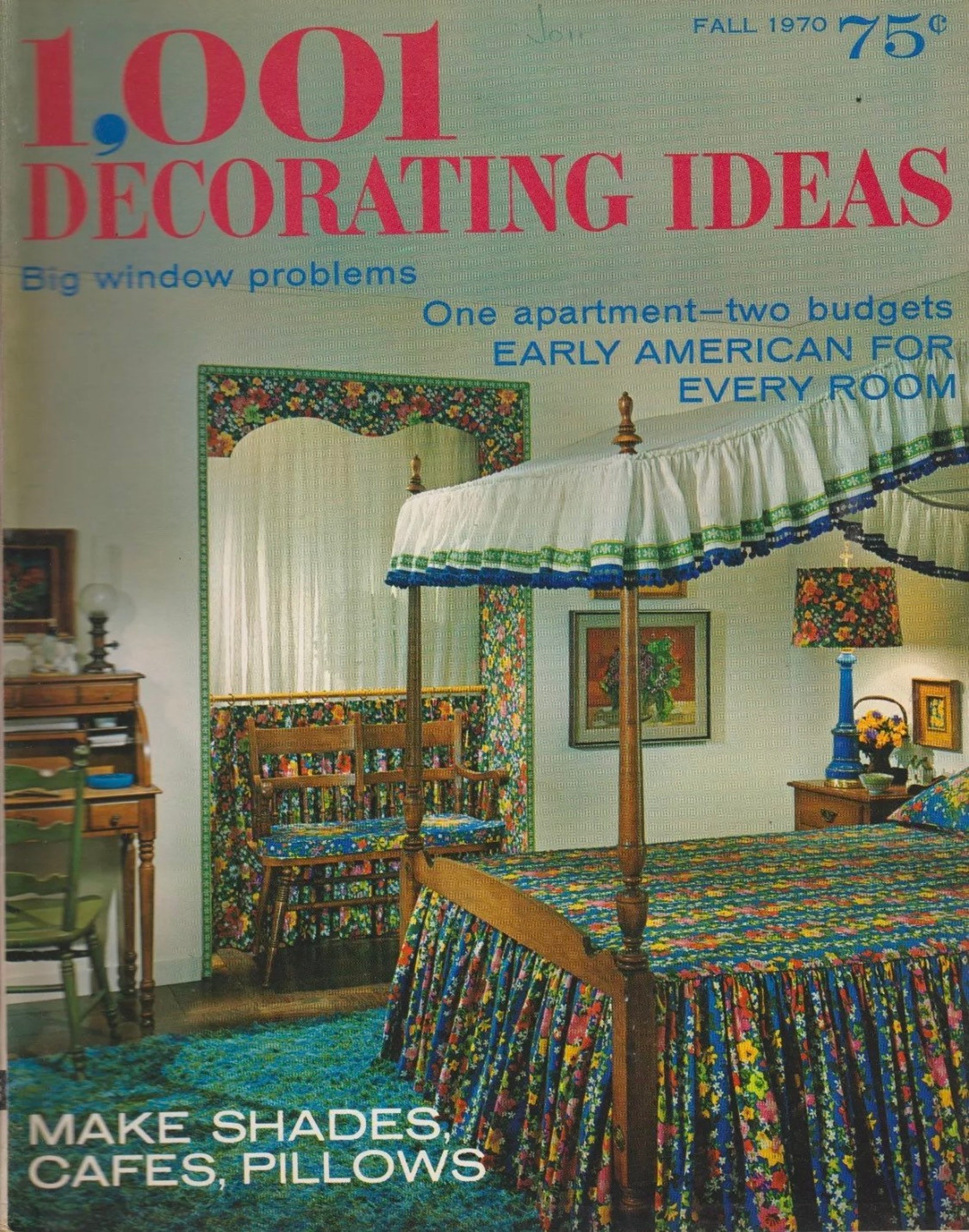 1001 DECORATING IDEAS Magazine Fall 1970 early American for  Etsy