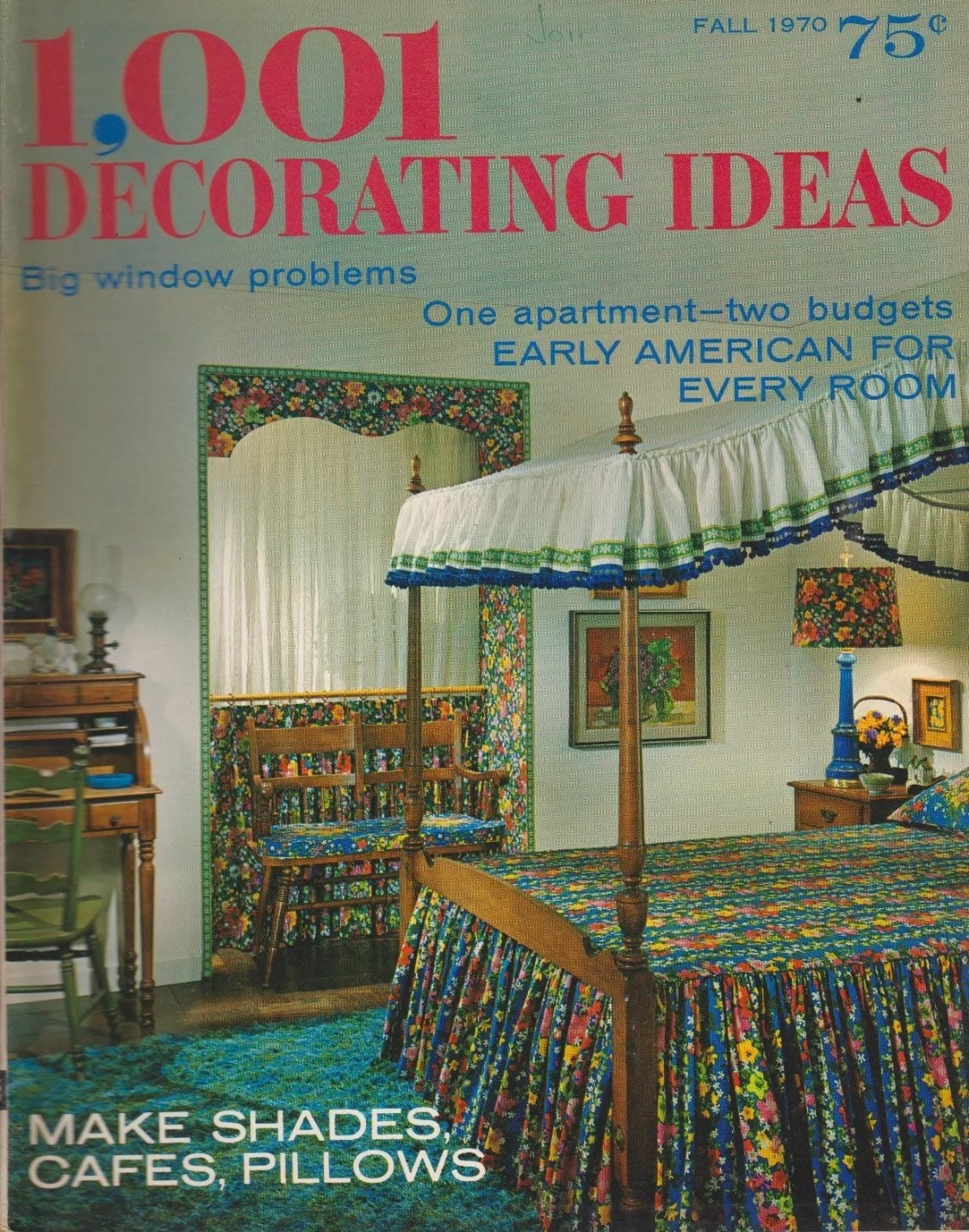 1001 DECORATING IDEAS Magazine Fall 1970 early American for Etsy