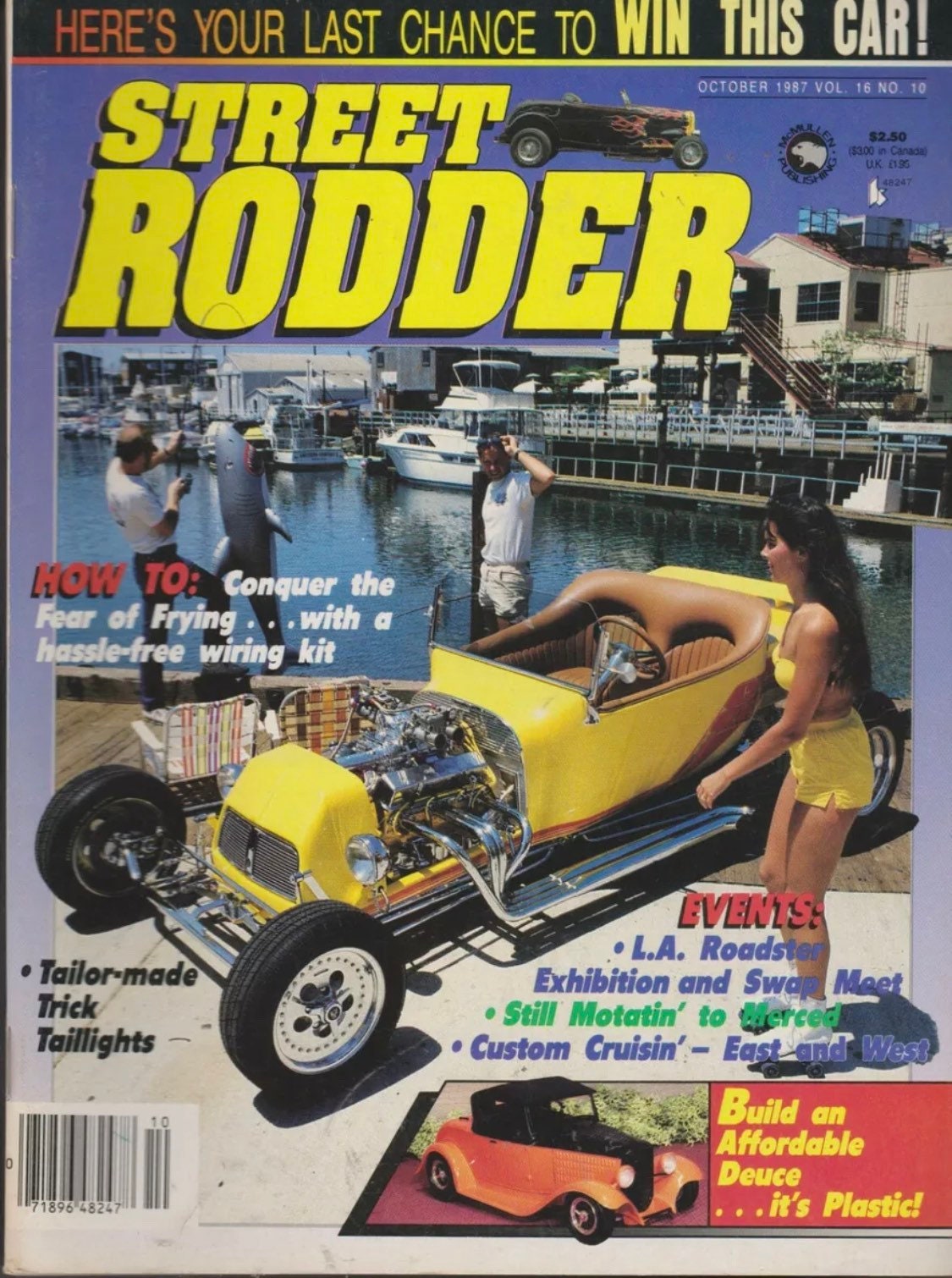 STREET RODDER Magazine October 1987 bonneville Kid/pretty photo
