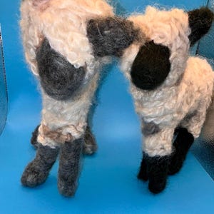 Needle felted sheep made with 100% wool yarn