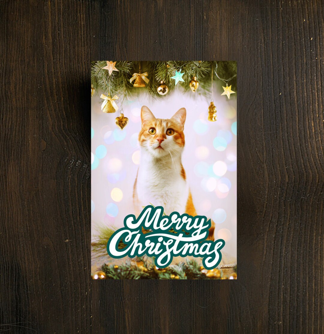 Printable Christmas Catmas Card, Instant Download, Xmas Cat Kitty ...