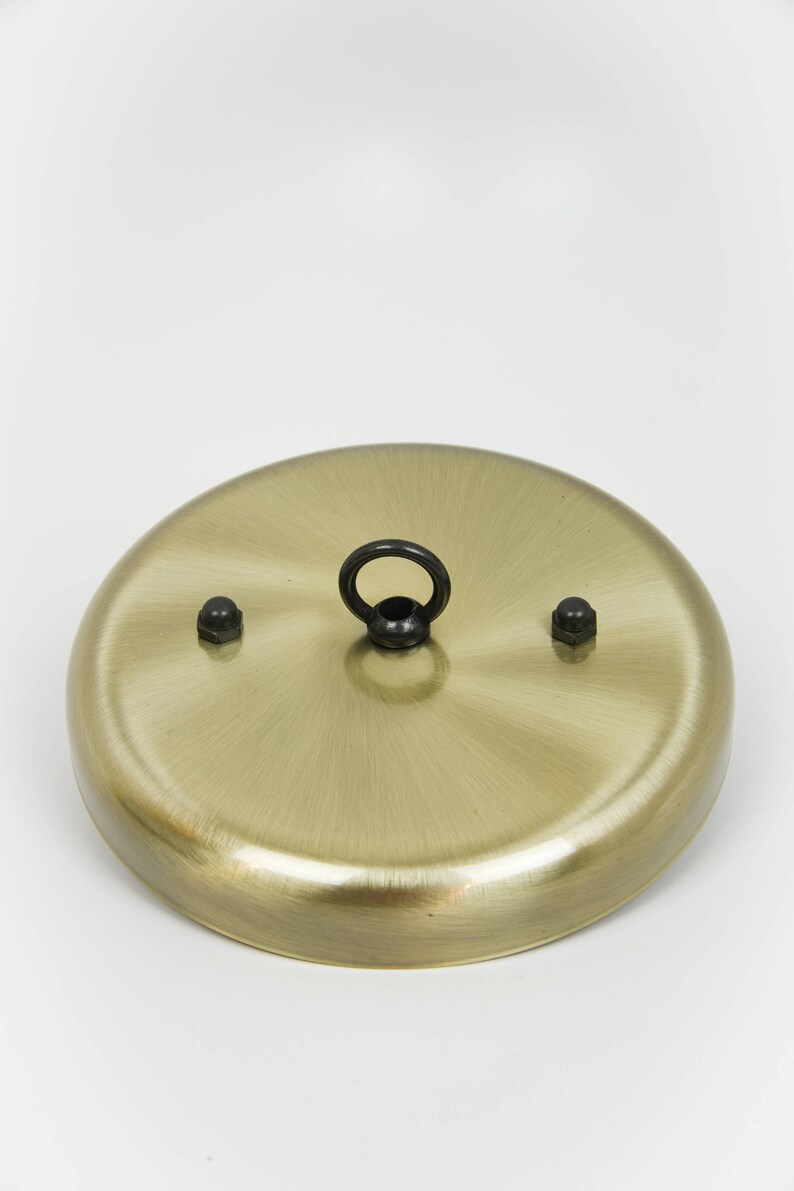 Antique Brass Contemporary Ceiling Canopy Kit Image 0