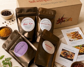 Global Spice Gift Set - Organic Spice Blends & World Seasoning Kit - Foodie Gift Box, Cooking Gift Set for Men and Women