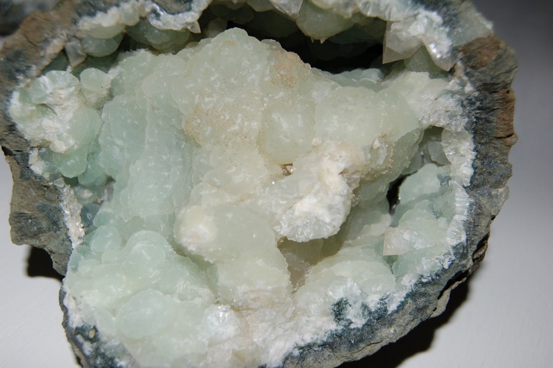 Prehnite with Sphalerite and calcite image 3