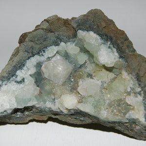 Prehnite with Sphalerite and calcite image 5