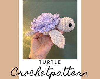 Patrón de ganchillo de tortuga de flores, juguete de peluche (patrón en PDF)