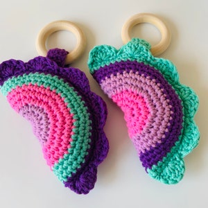 Rainbow Baby Rattle Crochet Pattern (US+NL)