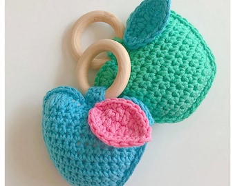 Apple Baby Rattle Crochet Pattern (US+NL)