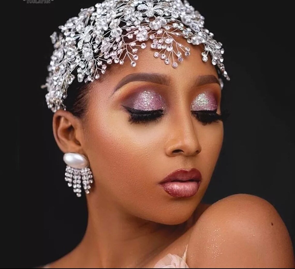 LARGE Rhinestone Bridal headpiece free shipping Etsy