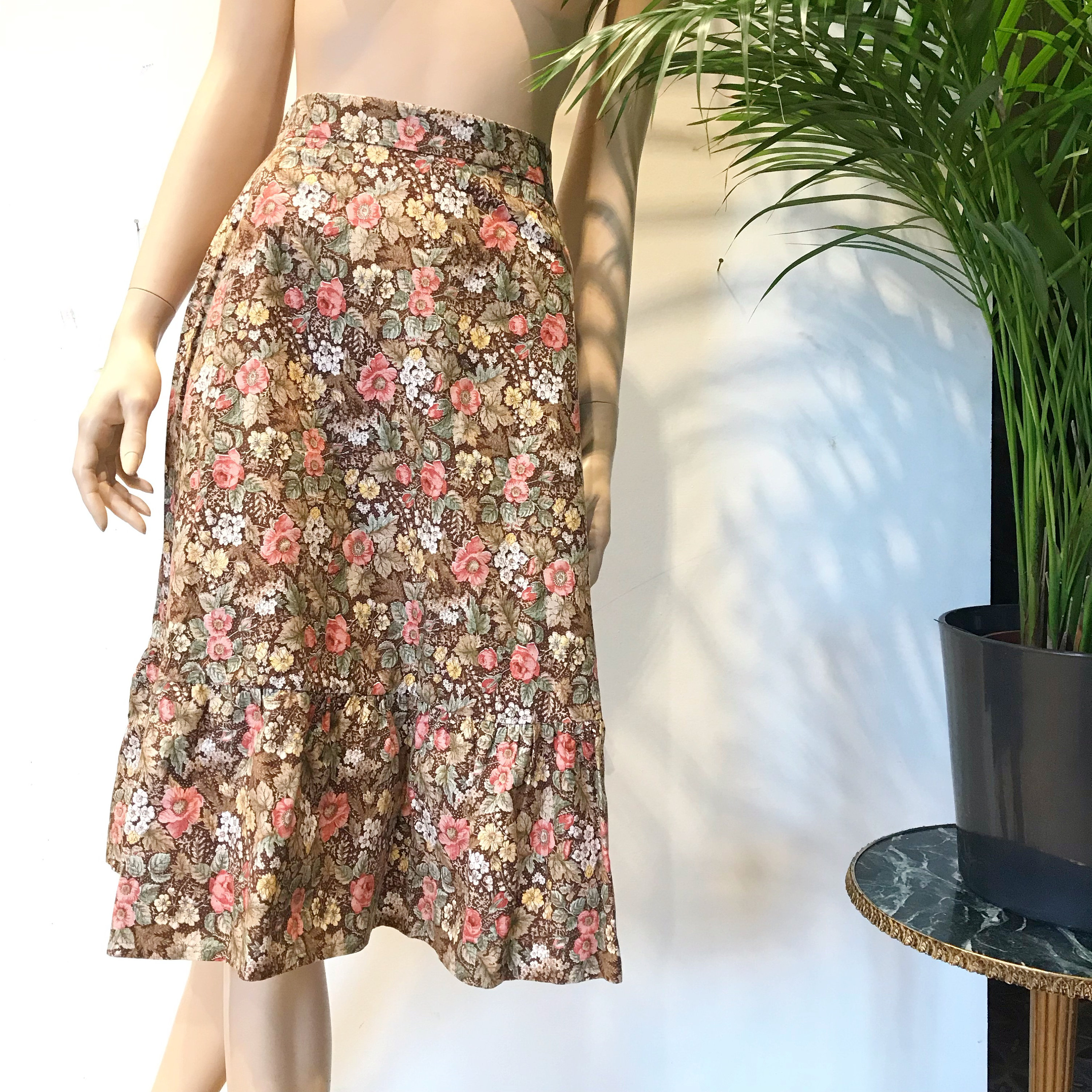 Image of Floral Vintage S Boho Hippy Skirt. Size . Perfect With Winter Boots Or Summer Sandals