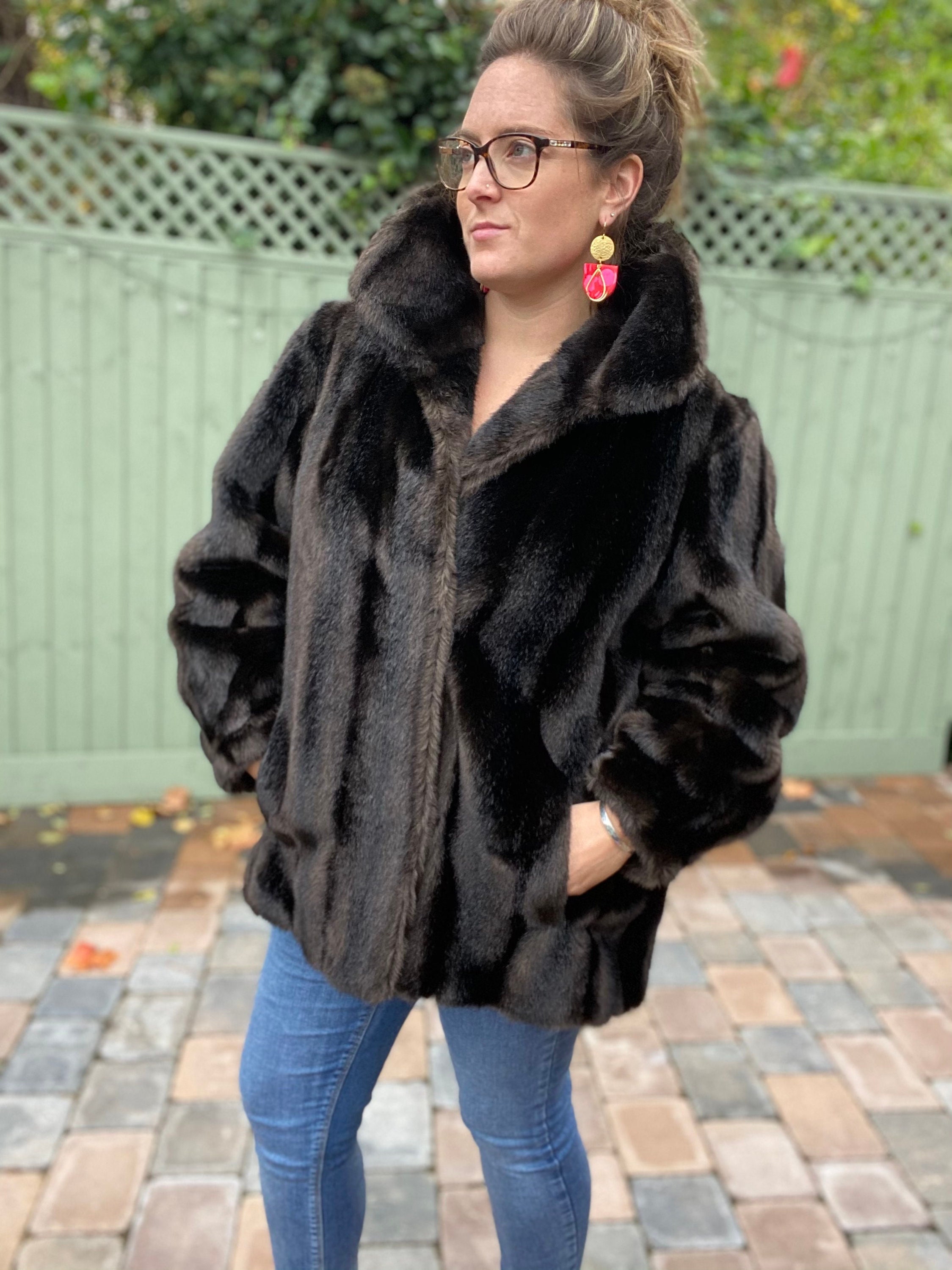 plus size mink jacket