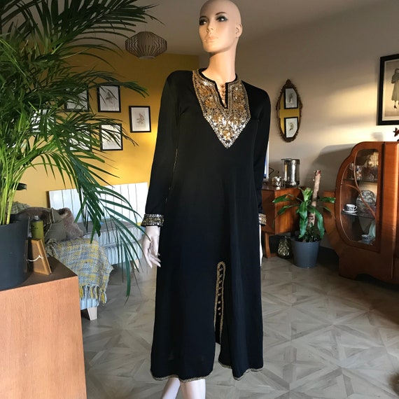 sequin kaftan dress