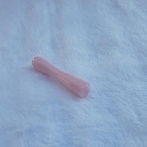 1 7/8&quot; Opaque Pink - 6-6.5mm - Shorty Smoke Holder - Mouthpiece Tip - Nail Saver - Glass Crutch - Original Finger Savers™ - Ready to Ship -