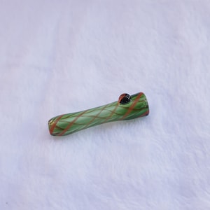 Green Glass Smoke Holder: No Roll Dot, Nail Saver - Finger Savers™