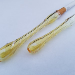 4&quot; Pure Silver &quot;Fumed&quot; Glass Finger Savers™ - Changes Colors with Use - Made to Order - Fit Various Roll Sizes - You choose ID (hole)